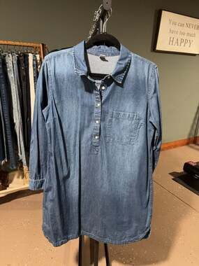 Old Navy Women's Denim Shirt Dress Size Large